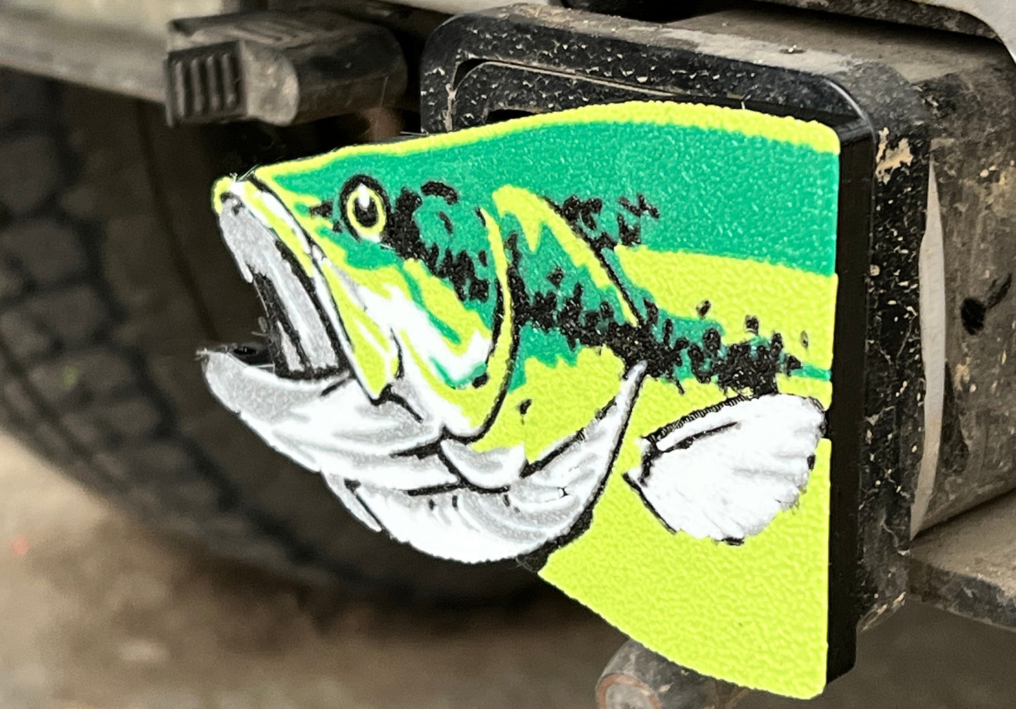 Large Mouth Bass Fishing Hitch Cover | Free Ship | Made In USA