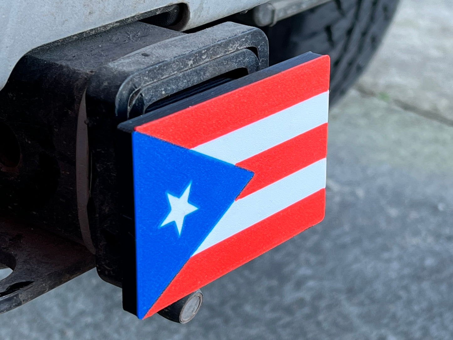 Puerto Rico Flag Hitch Cover | Free Ship | Made In USA