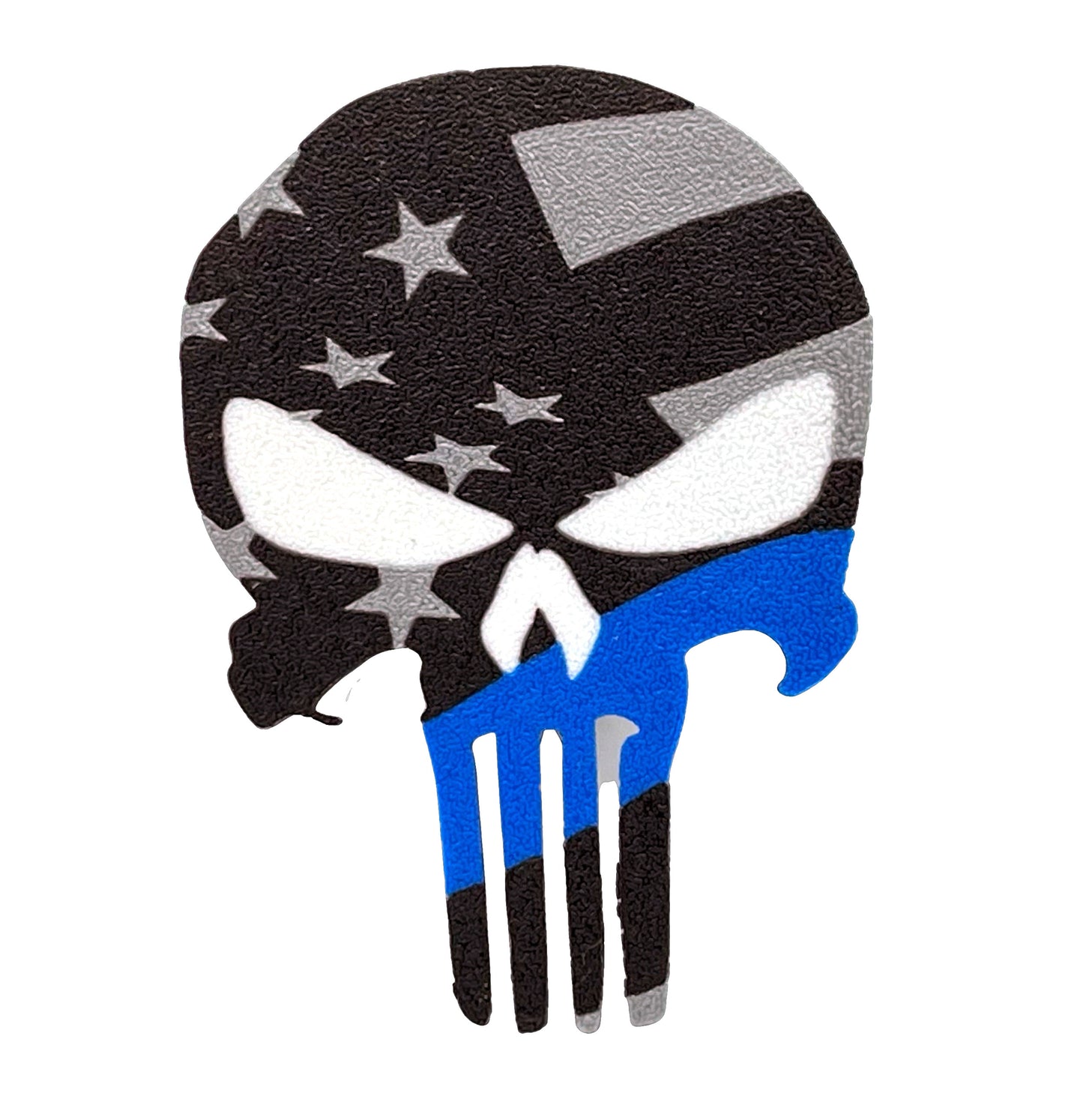 Punisher Blue Line Dark Mode Hitch Cover - Made in USA | FREE SHIP