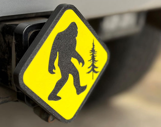 Sasquatch Crossing 3D printed trailer hitch cover